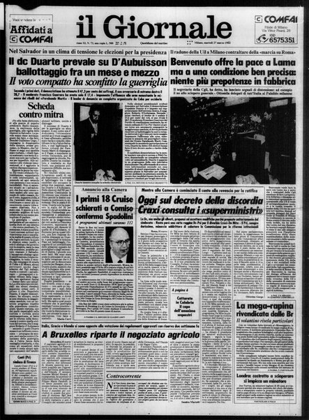 Il giornale : quotidiano del mattino